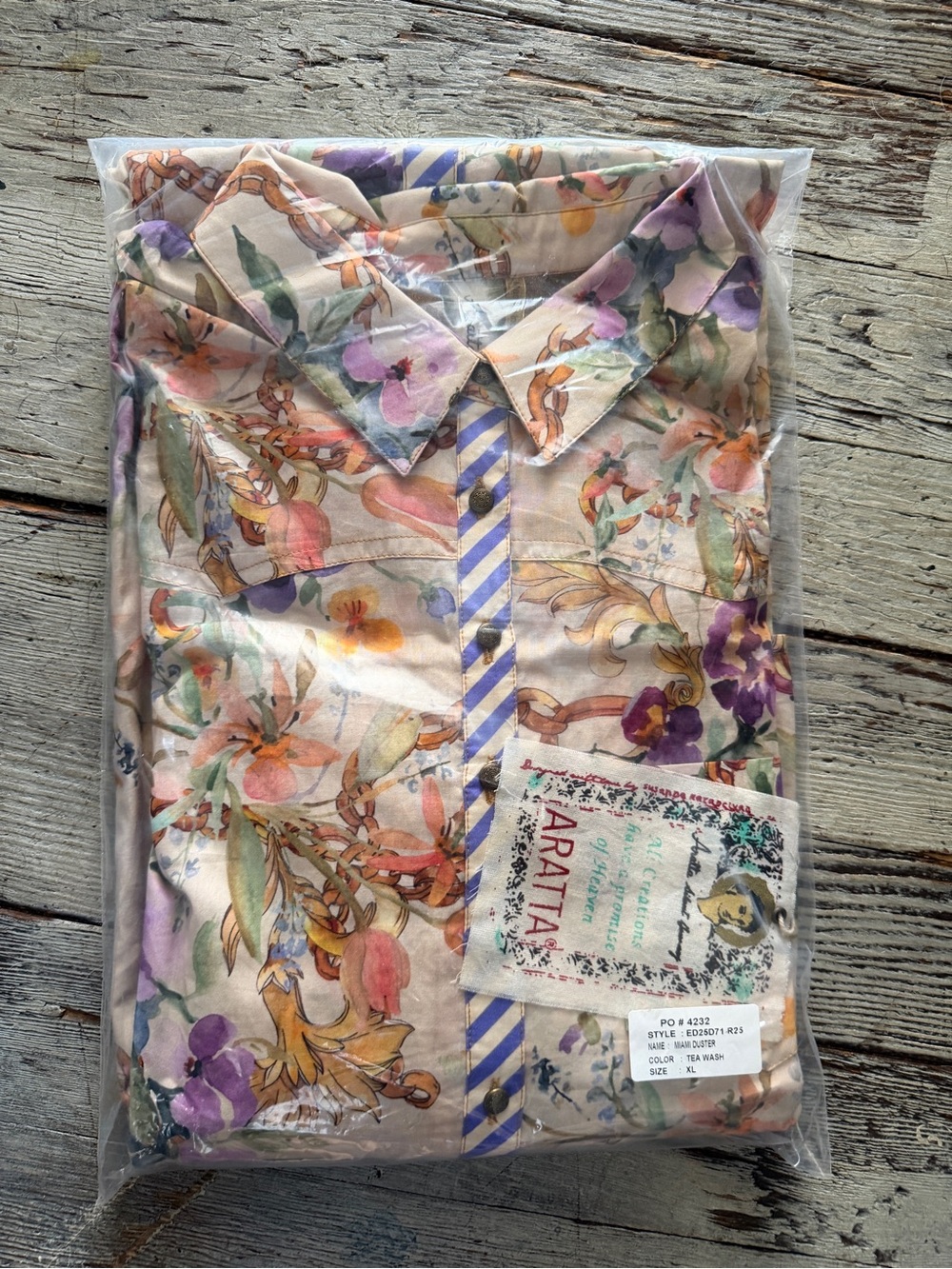 Aratta Miami  Floral Dress / Duster with Pink Sash/ Pockets! - Picture 5 of 5
